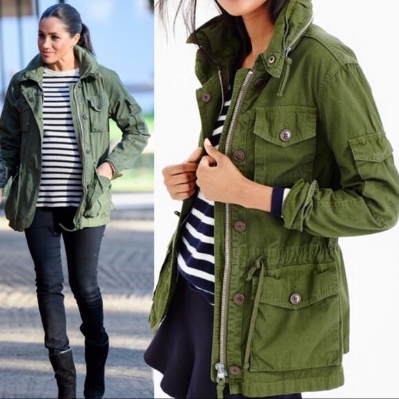 J. Crew PXS Field Mechanic Jacket Green Meghan Markle Favorite - Picture 4 of 10